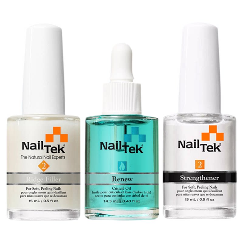 nailtek护甲油底油2号强甲油硬甲床游离生长液养指甲蛋白营养油