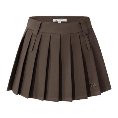 CLIMAX VISION双腰袢中低腰百搭垂感A字西装百褶裙防走光半身短裙