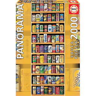 现货Educa汽水罐易拉罐2000片西班牙进口成人拼图益智玩具雷诺瓦