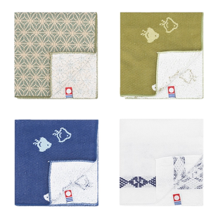 一面纱布一面毛圈日本制今治毛巾手帕棉质轻薄速干擦汗巾手绢方巾