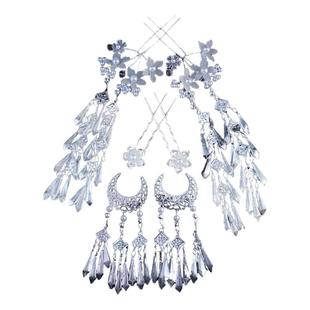 古风民族舞蹈头饰配饰苗族风国风汉服古装头钗苗银古典步摇配饰品