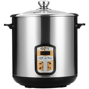 万宇电炖锅全自动煲汤锅白瓷隔水炖预约不锈钢大容量商用煮粥锅