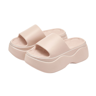 时尚厚底高跟凉拖鞋女夏季外穿潮流百搭eva防滑增高室内家居拖鞋