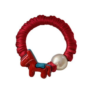 2026马年本命年小马小肠发圈女高级感扎丸子头发绳高弹力头绳皮筋