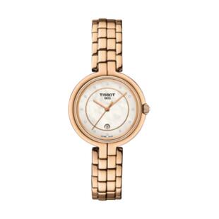 【情人节礼物】Tissot天梭弗拉明戈系列钢带镶钻贝母表盘女表