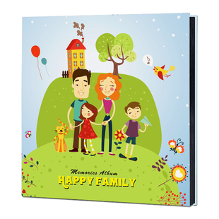 4r相册本影集 插页式成长纪念册500张 六寸6寸家庭儿童宝宝相薄本