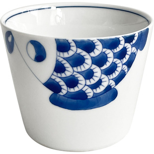 择学家小蓝杯系列E 手绘青花陶瓷水杯咖啡杯猪口杯 定制款中式