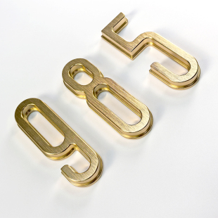 磁吸入户门牌号高端纯铝不生锈免胶黏磁吸数字门牌