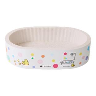 PAPERPARK猫抓板猫爪板四季耐磨不易掉屑圆形超大椭圆瓦楞纸猫窝