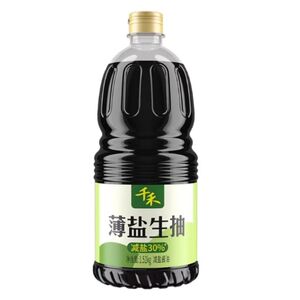千禾酱油薄盐生抽简盐1.52kg减盐凉拌炒菜家用商用旗舰店酿造鲜味