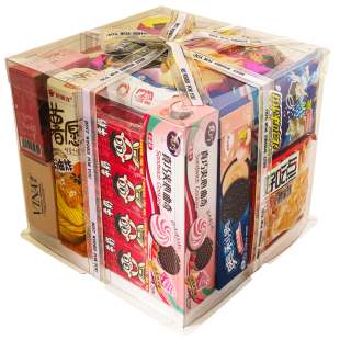 零食大礼包透明礼盒整箱休闲食品送女友儿童六一生日礼物夜宵充饥