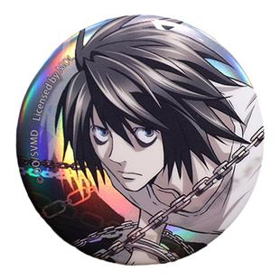 官方正版死亡笔记deathnote夜神月L琉克双闪镭射徽章吧唧动漫周边