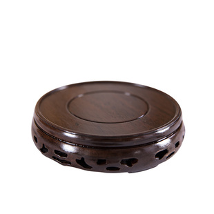 红木圆形底座实木陶瓷花瓶古董花盆景酒瓶摆件鱼缸紫砂壶香炉托架