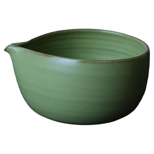 春辰抹茶碗景德镇手作陶瓷片口碗带嘴引流打抹茶日式茶道点茶器绿