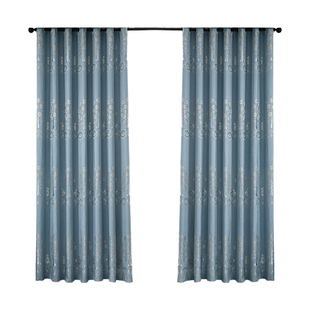 窗帘伸缩杆一整套全遮光隔热隔音加厚隔断帘免打孔安装遮光布防晒