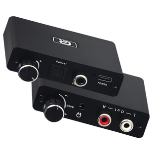 阿音192KHz光纤同轴数模转换器NE5532独立低音调节旋钮便携式DAC