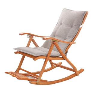 躺椅坐垫靠垫一体遥摇椅加厚软垫子四季通用凉椅坐垫午休睡带靠背