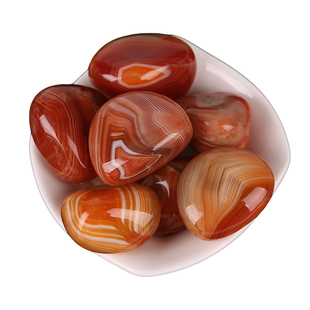 南京雨花石天然鹅卵石鱼缸造景石头水培石子红色玛瑙养花的小石头