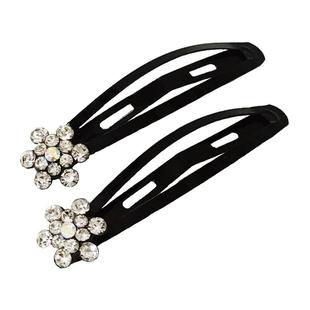 新款发饰发夹简约碎发夹镶钻黑色发卡边夹顶夹刘海夹一字夹子头饰
