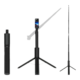 芯鲜SH172一体式隐形杆三脚架自拍杆适用insta360 X5 X4 X3全景运动相机大疆Action 5Pro OSMO360延长杆Gopro