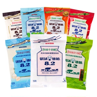UHA/悠哈特浓牛奶糖袋装婚庆喜糖散装儿童节抹茶味休闲招待零食品