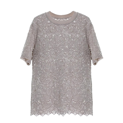 繁花秘境高级精致肌理感短袖上衣