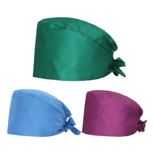 裕平鸟纯色手术帽女纯棉涤棉口腔医生工作帽手术室专用帽子男透气