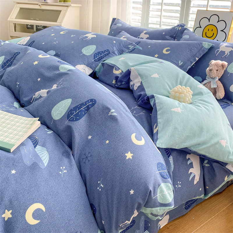 纯棉被套单件全棉单人150x200x230双人床单被罩180加厚春秋被单