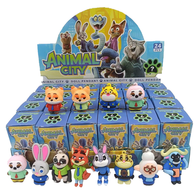 24盒疯狂动物城盲盒洞洞乐公仔挂件儿童周边小学生奖品礼物玩偶女
