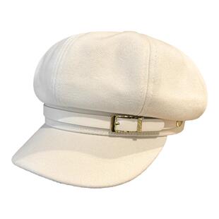 英伦复古时尚贝雷帽子女秋冬新款毛呢保暖鸭舌八角帽显脸小报童帽