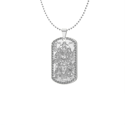 五路财神吊坠赵公明项链挂件定制