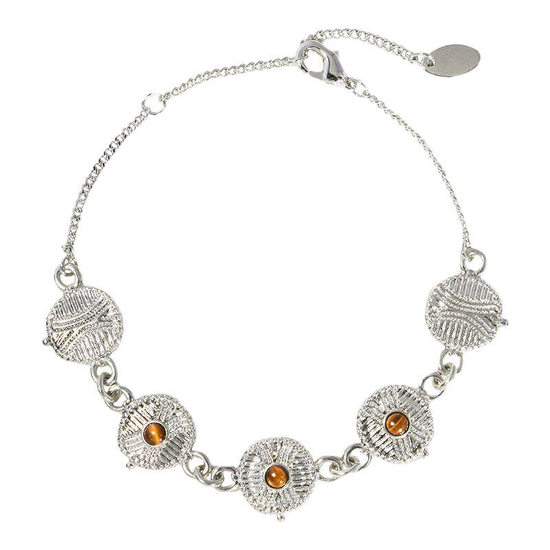 Dare买手店 Wens Jewels 图腾金币镶绿松石手链欧美复古小众首饰