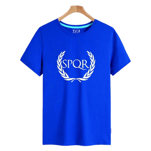 SPQR罗马帝国军事朱庇特营爱好者短袖T恤衫男女学生纯棉半袖衣服