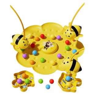 小蜜蜂采蜜磁性珠吃豆玩具益智亲子互动家庭聚会游戏道具新年礼物