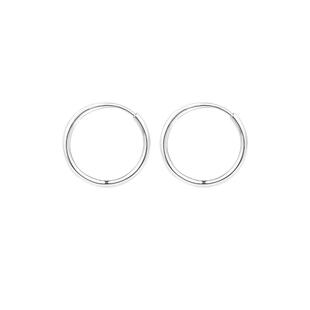 周大生足银素圈耳饰耳环送女友闺蜜老婆妈妈生日纪念日礼物