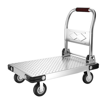 钢板小推车拉货平板车手推车快递搬运车家用折叠便携拖车四轮拉车