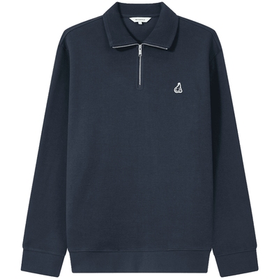 滨波简约款藏青色长袖卫衣