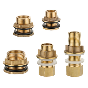 全铜加厚4分6分1寸水箱接头不锈钢水塔进出水接口配件水塔排水口