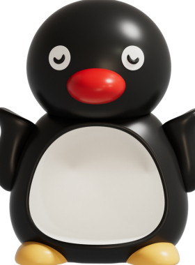 pingu收纳摆件耳机支架置物送礼
