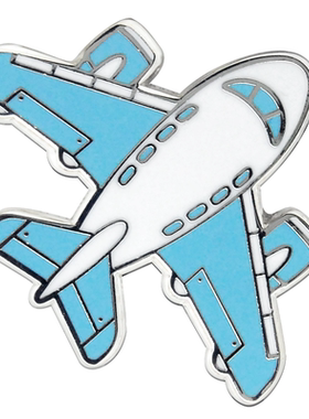 原创航空飞机精致金属情侣仿珐琅
