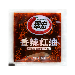 翠宏香辣红油四川正宗油泼辣子商用凉拌菜油辣子增色增香小包辣油