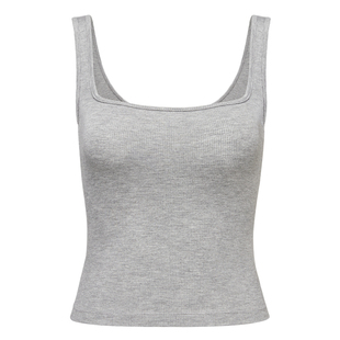 asomesome美式黑色方领吊带背心女短款白色内搭紧身低胸修身上衣