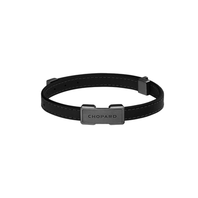 Chopard萧邦黑色小牛皮手链