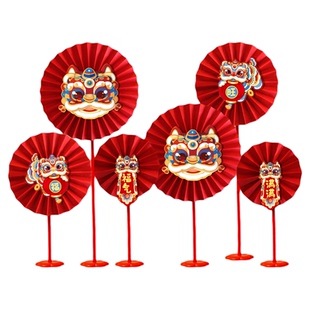 2026新年装饰摆件商场服装店前台桌面春节过年氛围场景布置背景墙