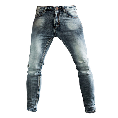 弹力撸铁狼透气修身运动牛仔裤