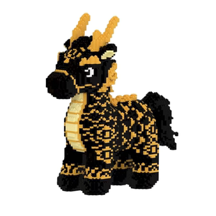 2026新款生肖马年吉祥物摆件福袋财神马积木拼装玩具拼图新年礼物