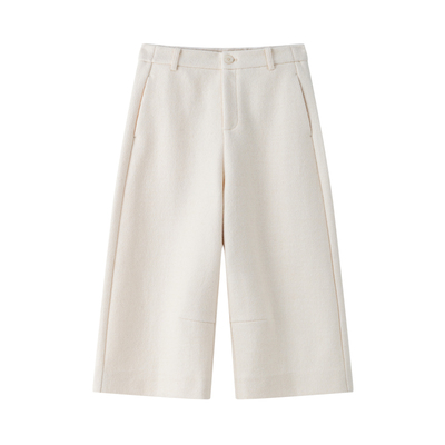 CHICJOJO休闲直筒毛呢八分裤