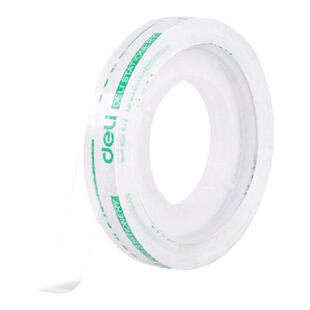 得力透明胶带小卷胶条学生用宽胶纸12mm细窄强力高粘度超强切割器办公封口文具小号胶布错题不留胶可粘字神器