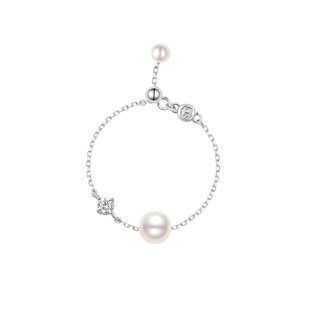 赫生HUSSAIN星点天然淡水珍珠戒指女小众设计轻奢高级感链戒纯银