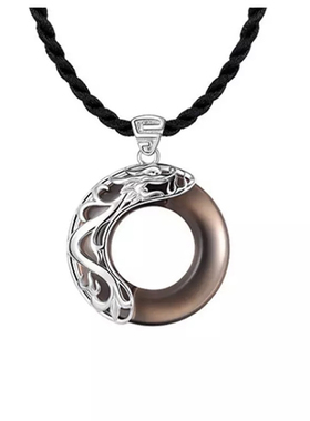 男项链简约吊坠国风黑曜石